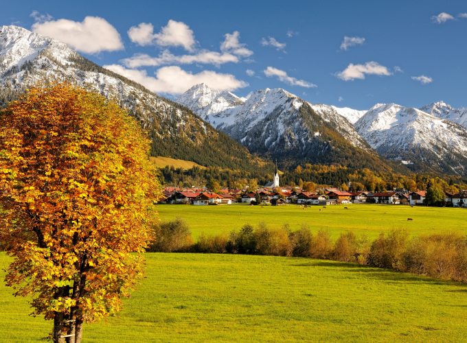 Wallpaper Allgaeu, Germany, Europe, mountains, autumn, tree, 5k, Travel 3784215135